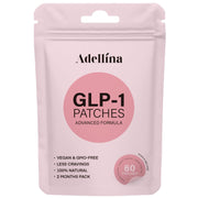 Adellina GLP-1 patches pack front for convenient daily vitality support.