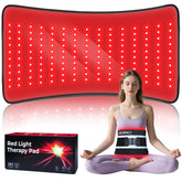 Adracy red light therapy pad targeting the back with deep 660nm and 850nm wavelengths.