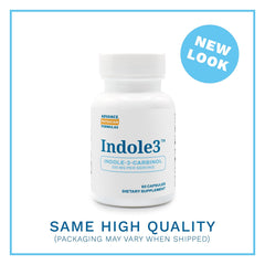 Indole-3-Carbinol capsules close-up highlighting vegetarian format