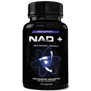 Advanced Bionetix NAD+ supplement bottle with NR and resveratrol for daily wellness