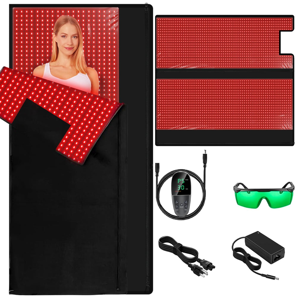 ADVARAYS red light therapy pad front view, ideal for home facial and body care.
