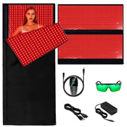 ADVARAYS red-light therapy pad laid out for full-body treatment
