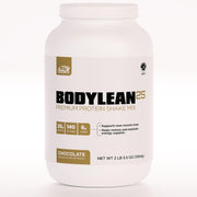 AdvoCare BodyLean25 chocolate protein bottle shows 25 g protein per serving for lean-muscle support.