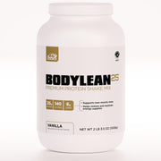 AdvoCare BodyLean25 whey isolate tub supports lean muscle after workouts.
