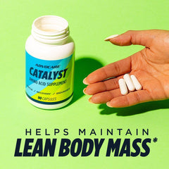 AdvoCare Catalyst ingredients-arginine-glutamine closeup communicates essential amino acids.