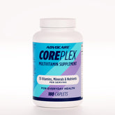 AdvoCare CorePlex bottle showing daily vitamins for balanced nutrition and convenient wellness.