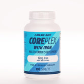 AdvoCare CorePlex with Iron bottle supports daily nutrition for active adults.