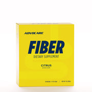 AdvoCare Fiber dietary powder bottle with citrus flavor, supporting daily digestive balance.