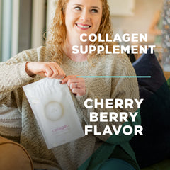 AdvoCare Glow Collagen bottle with vitamin C highlights skin-supporting nutrients