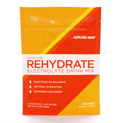 AdvoCare Rehydrate orange stick pack ready for on-the-go hydration during workouts.