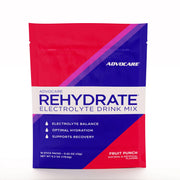 AdvoCare Rehydrate stick packs for on-the-go hydration during workouts.