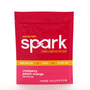 AdvoCare Spark stick pack in cranberry peach orange for a clean energy boost.