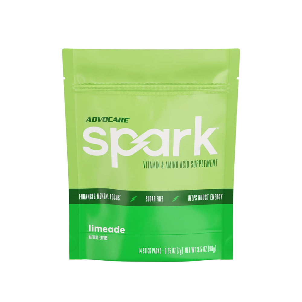 AdvoCare Spark limeade stick pack ready for on-the-go energy