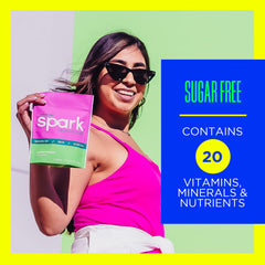 AdvoCare Spark watermelon sticks dissolving in water deliver quick, smooth energy