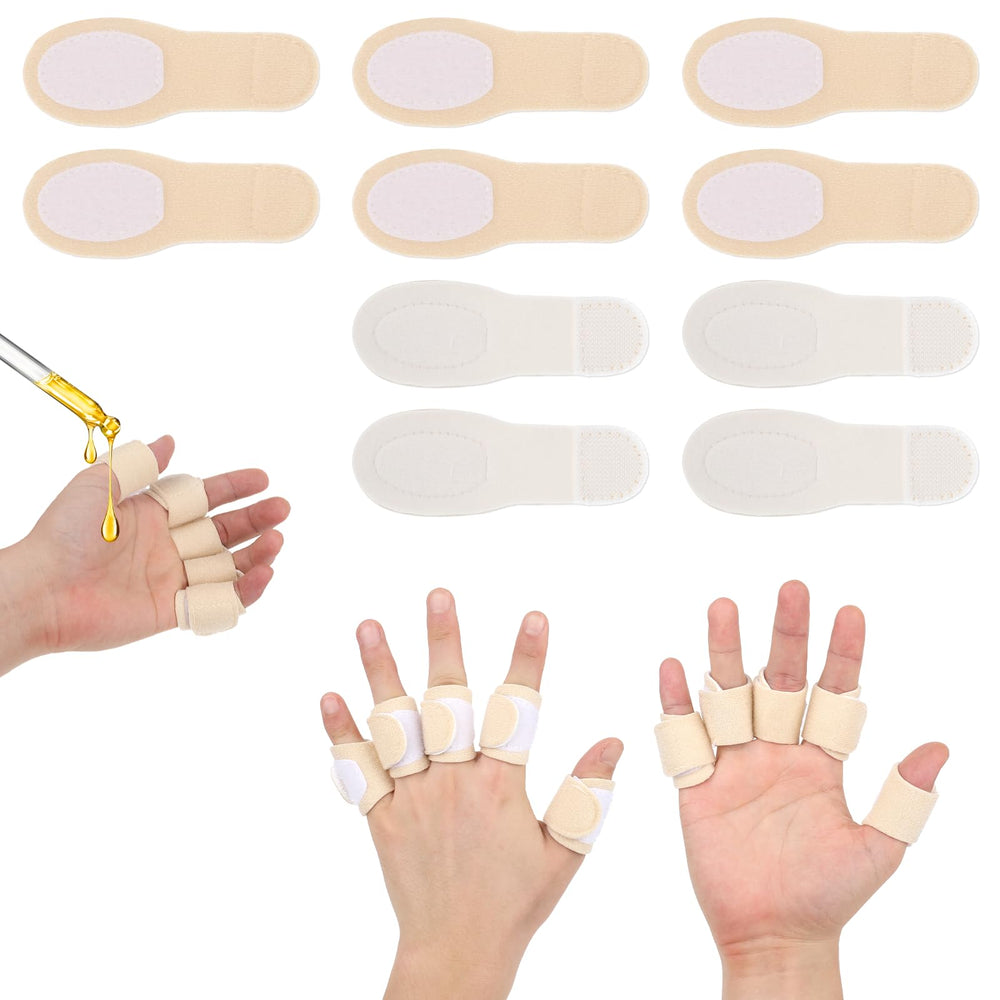 Aeaocvo castor oil pack wrap finger closeup demonstrates comfortable wear.