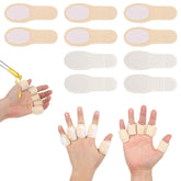 Aeaocvo castor oil pack wrap finger closeup demonstrates comfortable wear.
