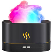 Aegci Flame Diffuser on a table creates a calming ambient glow.