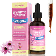 Aegisvital Liposomal Lymphatic Drainage Drops bottle showcased for easy daily use