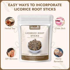 Tea pairing image with AEJESOP Licorice Mulethi sticks enhances warm beverages.