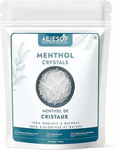AEJESOP Menthol Crystals in a jar for aromatherapy sessions.