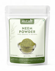 AEJESOP Neem Powder packaging jar for pure neem in skincare routines.