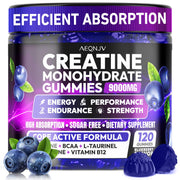 AEQNJV Creatine Gummies bottle close-up highlighting convenient energy support and daily use