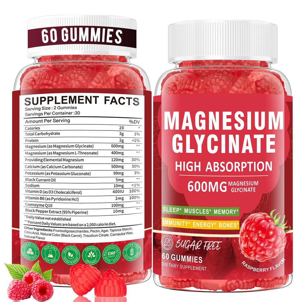 AEQNJV Magnesium Gummies 600mg bottle, easy daily muscle support.