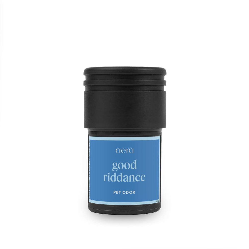 AERA Go Good Riddance refill with cedarwood notes for pet odor control in the car