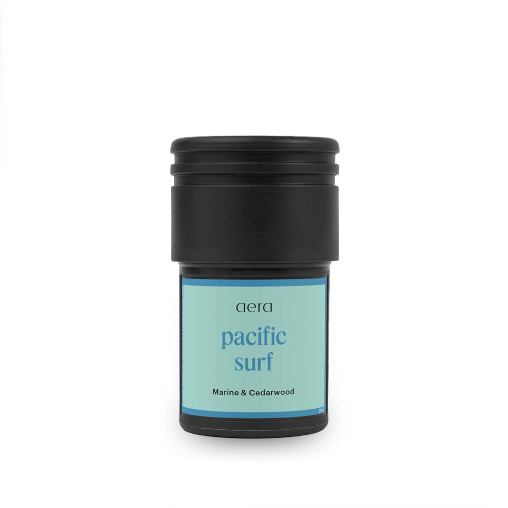 Aera Go Pacific Surf bottle closeup for car refill long lasting freshness