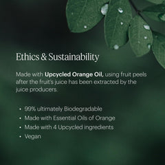 AERA Lilac Daydream eco packaging highlights upcycled orange oil ingredients