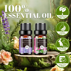 Aeshory essential oils set tea tree bottle ideal for purifying spaces and skincare.