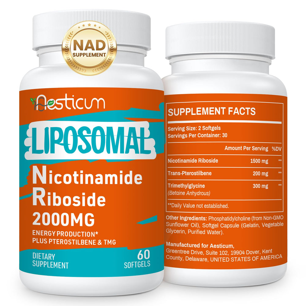 Aesticum 2000mg NR bottle ready for daily NAD+ support