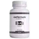 Aeternum Urolithin A 500mg bottle front with a clean, additive-free appearance.