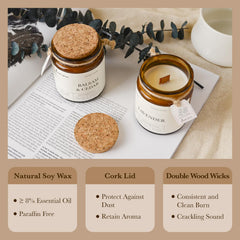 Aeviva natural soy wax 7.05 oz candle delivers clean burn and lasting scent.