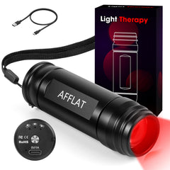 AFFLAT red light therapy flashlight front view for at-home sessions