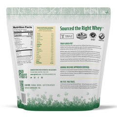 AGN Roots Cold-Processed Whey Isolate preserves nutrients in a clean, high-quality powder.
