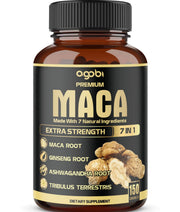 Agobi 7in1 maca root capsules bottle for daily energy support.