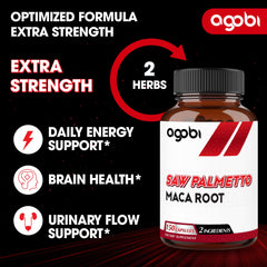 Agobi Saw Palmetto bottle pour shows convenient serving.