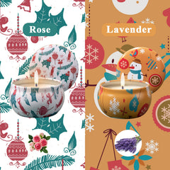 Close-up of AGOL rose and lavender fragrance in a compact tin for room scent.