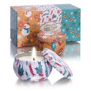 AGOL Rose & Lavender candle tin set, two-pack, ideal for travel and home ambiance.