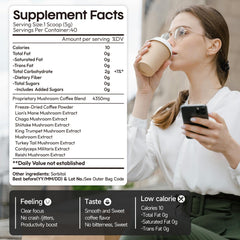 Ahete 10-in-1 Mushroom Coffee pour steaming cup promotes focus and alertness.