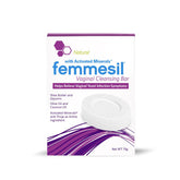 Aidance Femmesil vaginal soap bar packaging highlights an all-natural formula for daily comfort.
