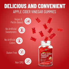 AIHIYO Apple flavored gummies closeup offers natural taste for easy consumption