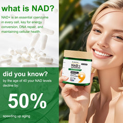 AIKEEDE NAD capsules closeup highlighting easy daily dosing