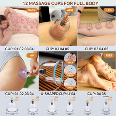 AIKOTOO cupping set wide body cups ease tension in the back and shoulders.