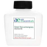 Air Esscentials green tea lemongrass bottle close-up highlighting a pure, lasting fragrance.