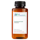 Air Esscentials Sandalwood Gold bottle closeup for long-lasting diffuser aroma