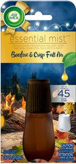 Air Wick Essential Mist Bonfire and Crisp Fall refill bottle for warm ambiance.