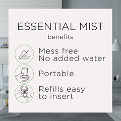 Air Wick Essential Mist refill ready-to-use pack for quick fragrance refreshment.