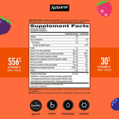 Kids enjoying Airborne immunity gummies with assorted fruit flavors for daily routine.